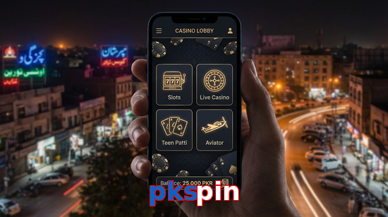 Main screen of Pkspin app page for PK players